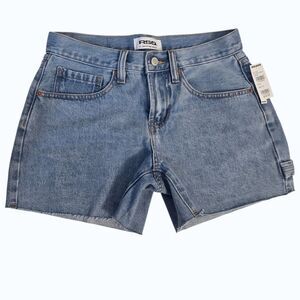 RSQ Low Rise Baggy Carpenter Shorts Size 24 NWT Light Wash Denim Y2K